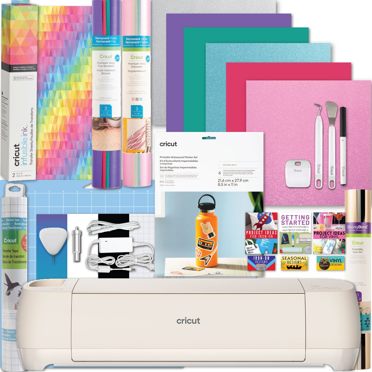 Cricut Explore 4 Craft Cutting Machine with Ultimate Sticker Making Bundle